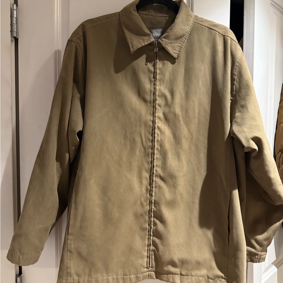 Oversized Tan Jacket Collared - Picture 2 of 5